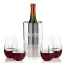 Catania Wine Cooler & Boston Stemless Wine Set