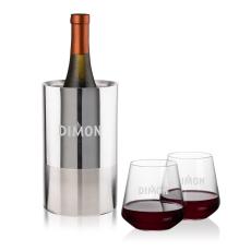 Catania Wine Cooler & Cannes Stemless Wine Set - Wine Coolers