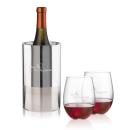 Catania Wine Cooler & Redmond Stemless Wine Set