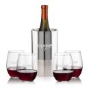 Catania Wine Cooler & Stanford Stemless Wine Set