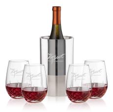 Catania Wine Cooler & Templeton Stemless Wine Set - Barware Gift Sets