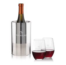 Catania Wine Cooler & Vale Stemless Wine Set - Wine Coolers