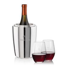 Pescara Wine Cooler & Vale Stemless Wine Set - Corporate Gifts