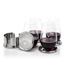 Baldoni Coasters & Boston Stemless Wine Set - Glasses Sets
