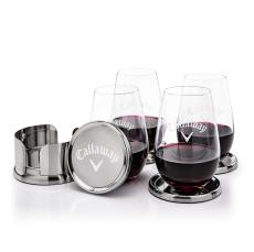 Baldoni Coasters & Boston Stemless Wine Set - Glasses Sets