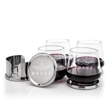 Baldoni Coasters & Sturgis Stemless Wine Set - Corporate Gifts