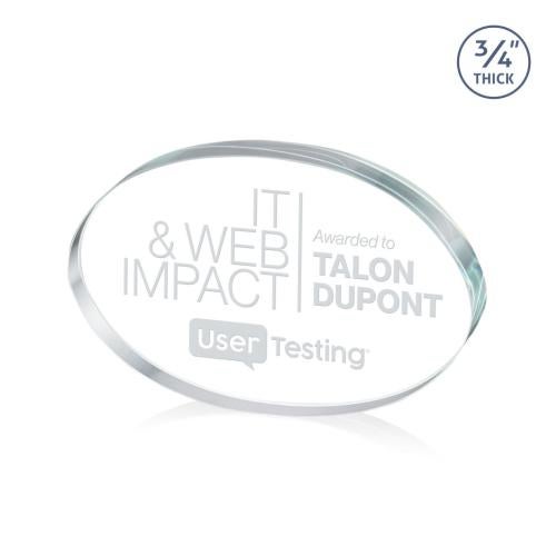 Recognition Awards - Crystal Awards - Baldus Oval Award - Clear