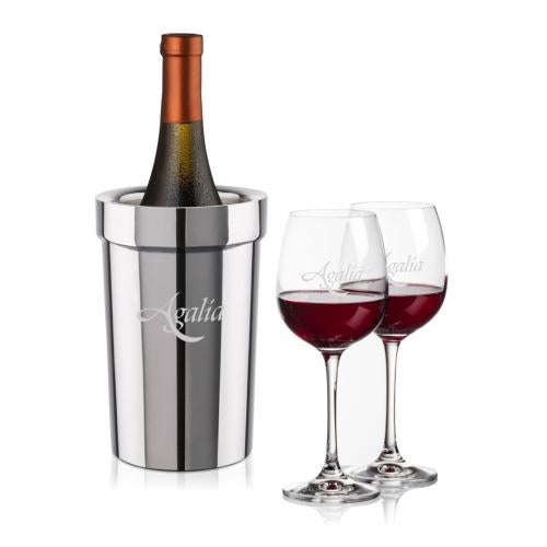 Corporate Gifts - Barware - Wine & Champagne - Wine Coolers - Milano Wine Cooler & Danforth Wine Set