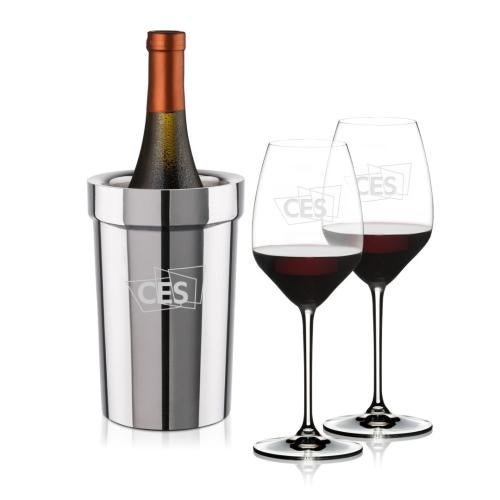 Corporate Gifts - Barware - Wine & Champagne - Wine Coolers - Milano Wine Cooler & RIEDEL Extreme Wine Set