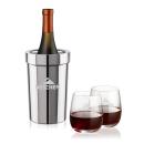Milano Wine Cooler & Crestview Stemless Wine Set