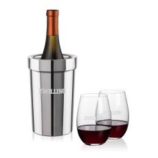 Milano Wine Cooler & Laurent Stemless Wine Set - Stemless