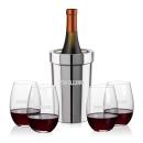 Milano Wine Cooler & Laurent Stemless Wine Set
