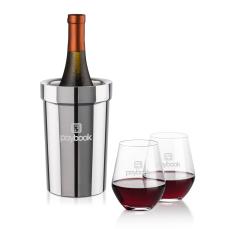 Milano Wine Cooler & Reina Stemless Wine Set - Wine Coolers