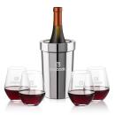 Milano Wine Cooler & Reina Stemless Wine Set