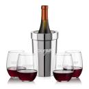 Milano Wine Cooler & Stanford Stemless Wine Set