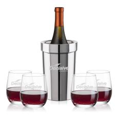 Milano Wine Cooler & Salem Stemless Wine Set - Wine Accessories