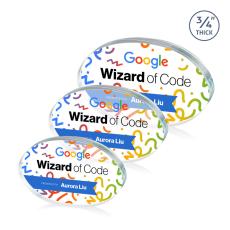 Baldus Oval VividPrint Award - Clear - Desktop Awards