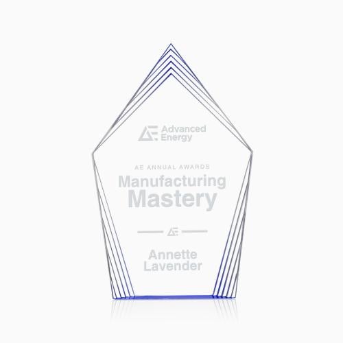 Recognition Awards - Acrylic Awards - Grayson Award - Blue