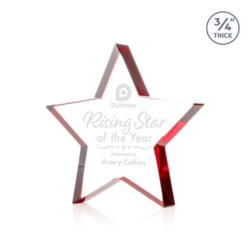 Recognition Awards - Crystal Awards - Esna Star Award - Red