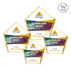 Belmar Pentagon VividPrint Award - Gold - New Items