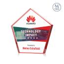 Belmar Pentagon VividPrint&trade; Award - Red