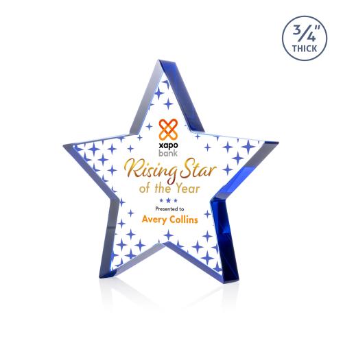 Recognition Awards - Crystal Awards - Crystal Star Awards - Esna Star VividPrint&trade; Award - Blue