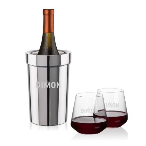 Corporate Gifts - Barware - Wine & Champagne - Wine Coolers - Milano Wine Cooler & Cannes Stemless Wine