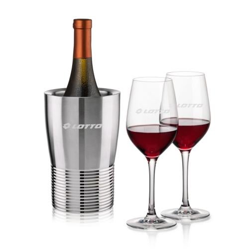 Corporate Gifts - Barware - Wine & Champagne - Wine Coolers - Genoa Wine Cooler & Lethbridge Wine Set