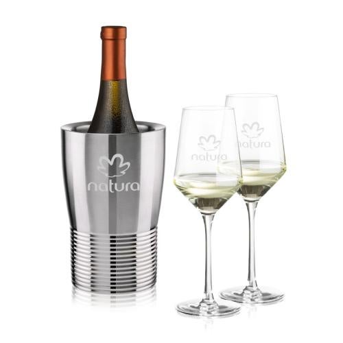 Corporate Gifts - Barware - Wine & Champagne - Wine Coolers - Genoa Wine Cooler & Tucson Wine Set
