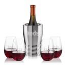 Genoa Wine Cooler & Boston Stemless Wine Set
