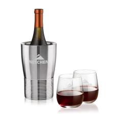 Genoa Wine Cooler & Crestview Stemless Wine Set - Wine Coolers