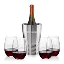 Genoa Wine Cooler & Laurent Stemless Wine Set