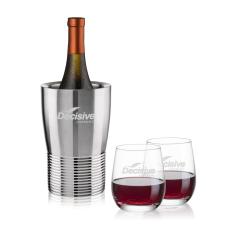 Genoa Wine Cooler & Salem Stemless Wine Set - Wine & Champagne