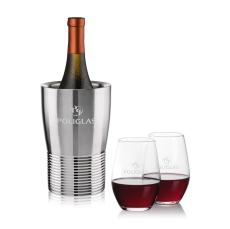 Genoa Wine Cooler & Vale Stemless Wine Set - Barware Gift Sets
