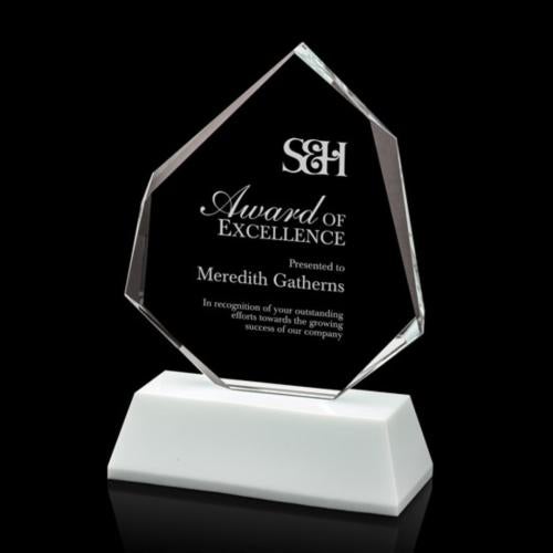Recognition Awards - Crystal Awards - Warner Award - White