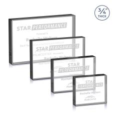 Verona Paperweight - Black - Crystal Awards