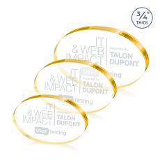 Baldus Oval Award - Gold - Crystal Awards