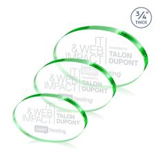 Baldus Oval Award - Green  - Desktop Awards