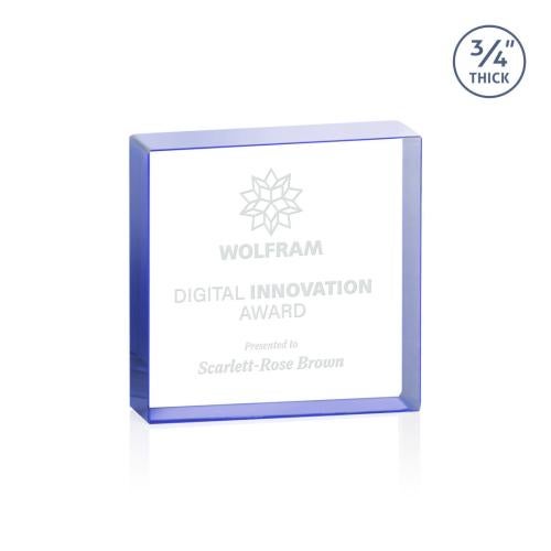 Recognition Awards - Crystal Awards - Upton Square Award - Blue