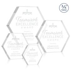 Gilford Hexagon Award - Clear - Crystal Awards