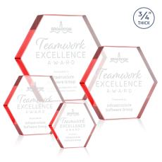 Gilford Hexagon Award - Red - Octagon Awards