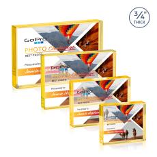 Verona VividPrint Paperweight - Gold - Recognition Awards