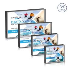 Verona VividPrint Paperweight - Black - Recognition Awards