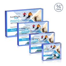 Verona VividPrint Paperweight - Blue - Recognition Awards