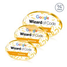 Baldus Oval VividPrint Award - Gold - Full Color Awards