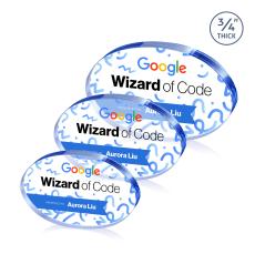 Baldus Oval VividPrint Award - Blue - Recognition Awards