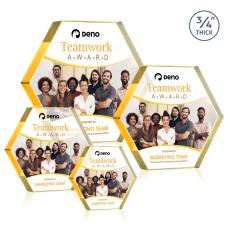 Gilford Hexagon VividPrint Award - Gold - Shop by Recipient