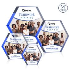 Gilford Hexagon VividPrint Award - Blue - Shop by Recipient