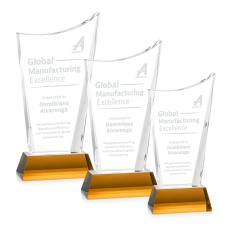 Burnett Award on Newhaven Base - Amber - Sales Awards