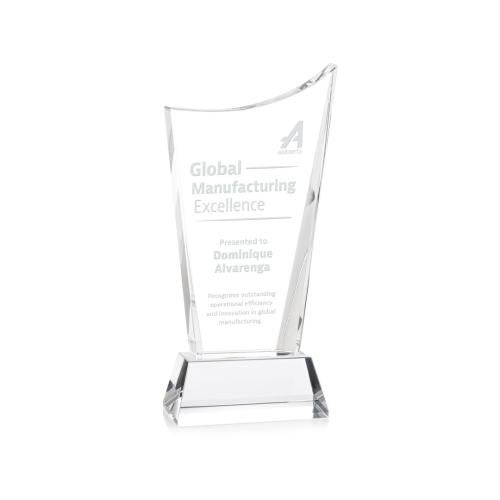 Recognition Awards - Crystal Awards - Burnett Award on Newhaven Base - Clear